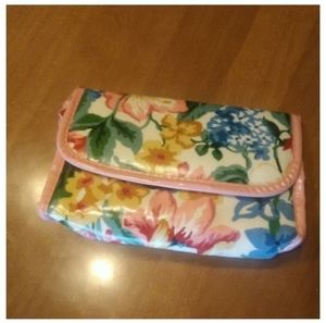 Floral Cosmetic Bag with Mirror